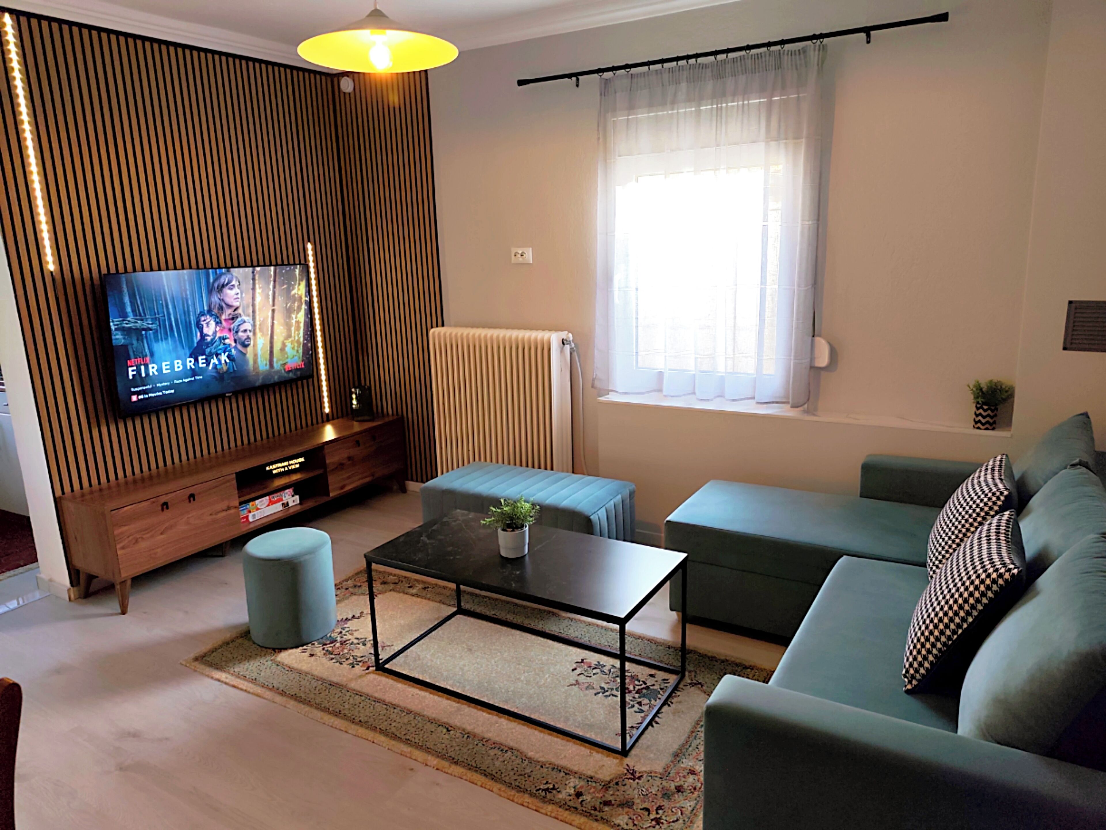 Family House | Living area | 43-inch LED TV with cable channels, Netflix, streaming services