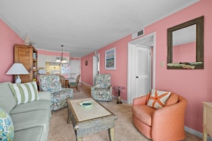 TV, DVD player - Point Emerald A-205, Oceanfront Condo in Emerald Isle, NC! (Emerald Isle)