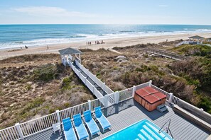 A heated pool - Rain Forest, Oceanfront House in Emerald Isle, NC! (Emerald Isle)