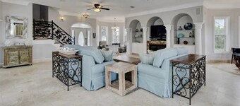 Family fun by the beach! 5500 sq ft with 5 BRs, 5 baths, game room, heated pool