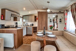 Fridge, microwave, oven, electric kettle