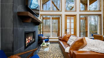 Smart TV, fireplace