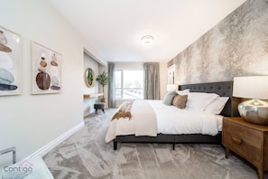 3 bedrooms, desk, iron/ironing board, travel cot