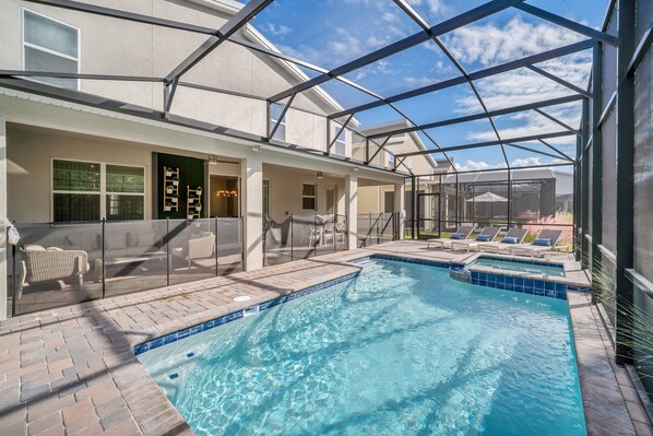 A heated pool
