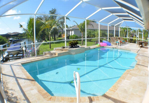 A heated pool - Cape Coral 327 - Four Bedroom Villa, Sleeps 8 (Cape Coral)