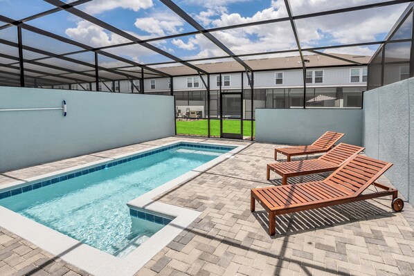 A heated pool