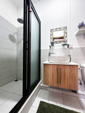 Towels, soap, toilet paper