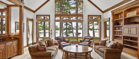 Smart TV, fireplace, video games