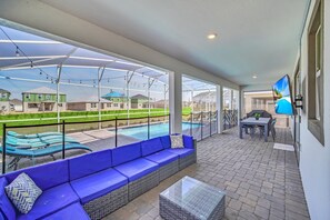 Outdoor dining - Last Minute Disney! Private Pool, Game Room & Themed Bedrooms. Book Now! #88699 (Orlando)