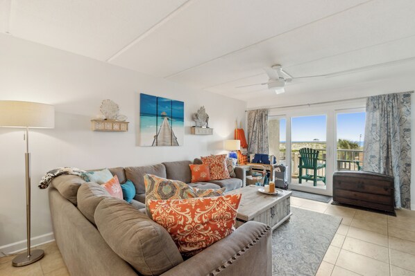 TV - 104 Amelia by the Sea, Two Bedroom Ground Floor Oceanfront with Pool (Fernandina Beach)