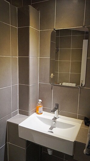 Shower, free toiletries, hair dryer, towels - Holiday Home 'Gîtes De Saint Ribert 6 Pièces' with Shared Terrace and Wi-Fi (LA ROCHETTE)