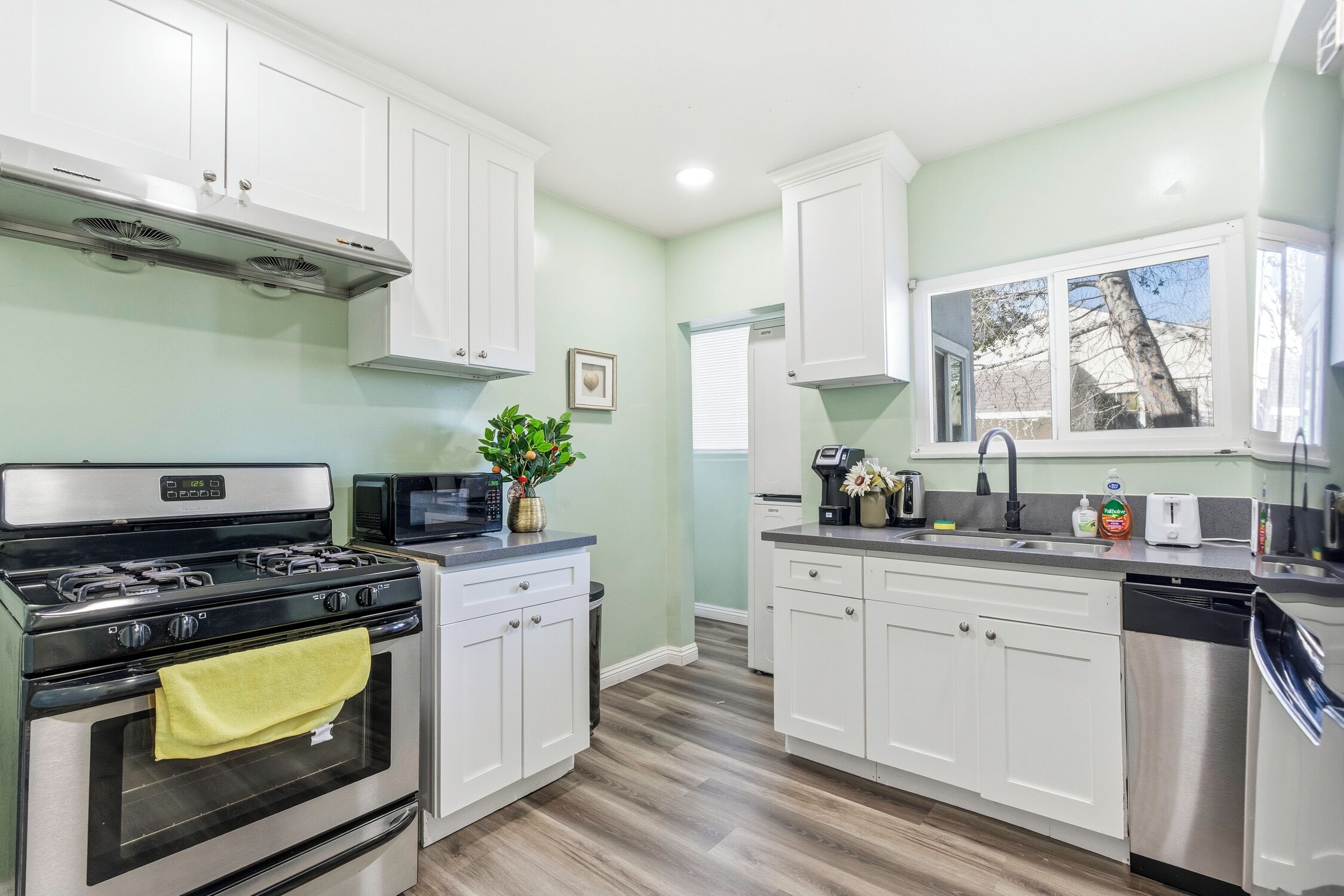 Fridge, oven, stovetop