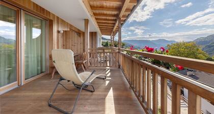 Appartement 'Wohnung Deluxe Obertrisaierhof' avec vue sur la montagne, terrasse partagée et Wi-Fi