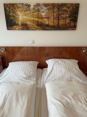 Habitación básica con 1 cama matrimonial o 2 individuales | Escritorio y wifi gratis 