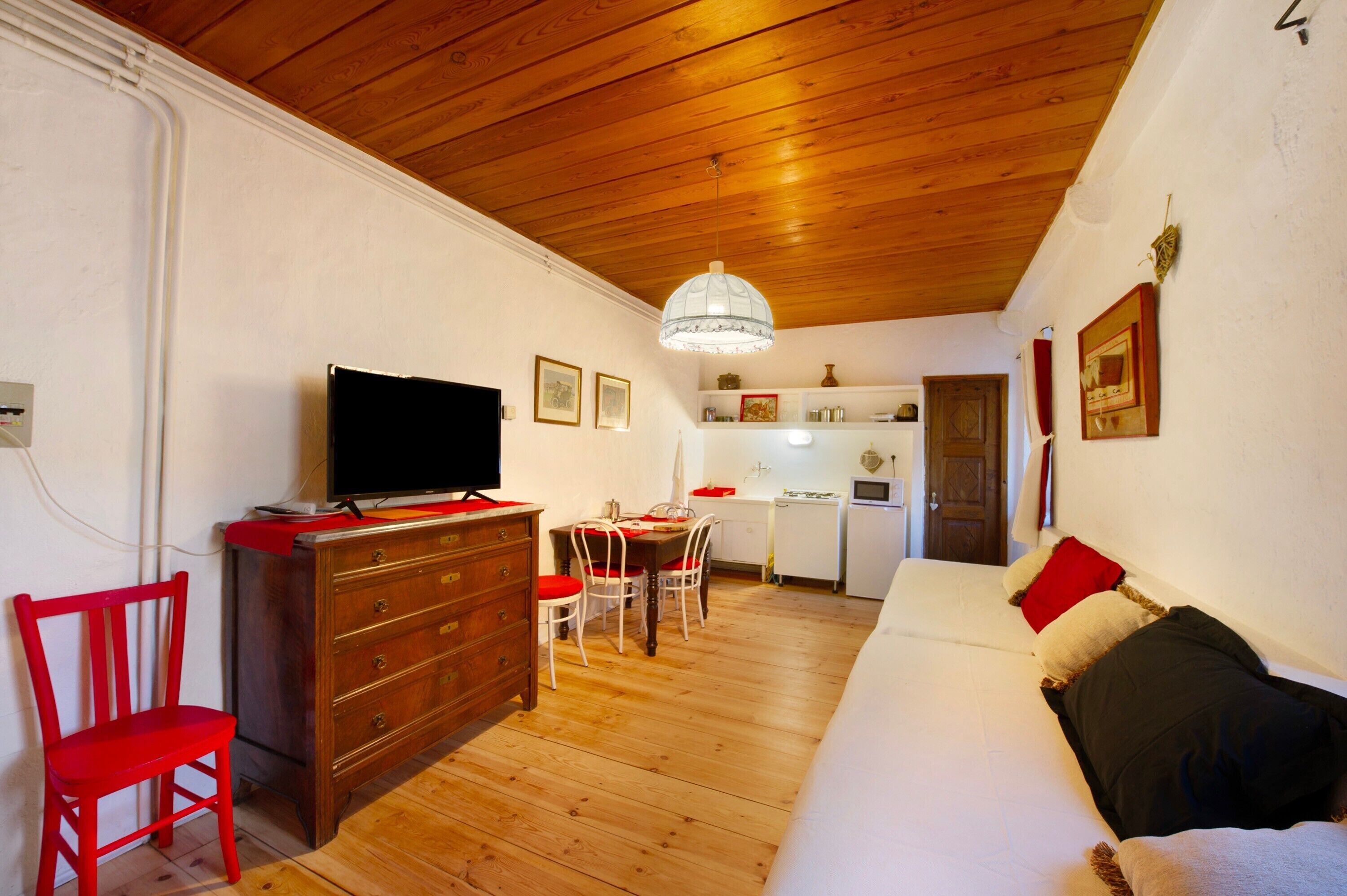 Fernseher, Kamin