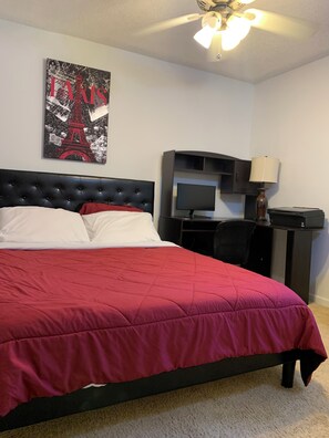 2 habitaciones, tabla de planchar con plancha, wifi y ropa de cama