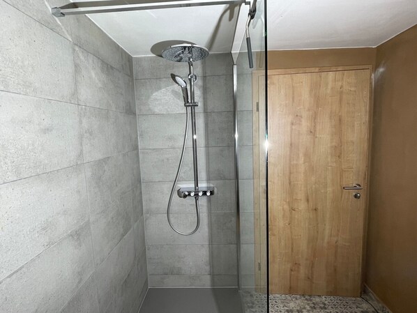 Regadera, amenidades de baño gratuitas, secadora de cabello, toallas 