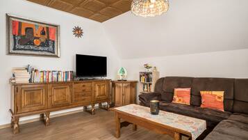 TV, DVD player, stereo