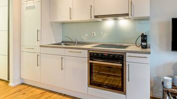 Fridge, oven, stovetop, dishwasher