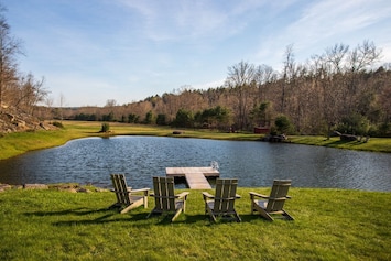 Sunny views of the swimming pond
