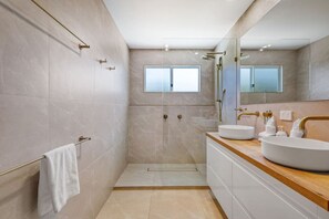 Hair dryer, towels