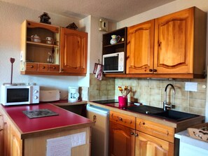 Fridge, microwave, coffee/tea maker - 2-room apartment with balcony in Villard-de-Lans (Villard-de-Lans)