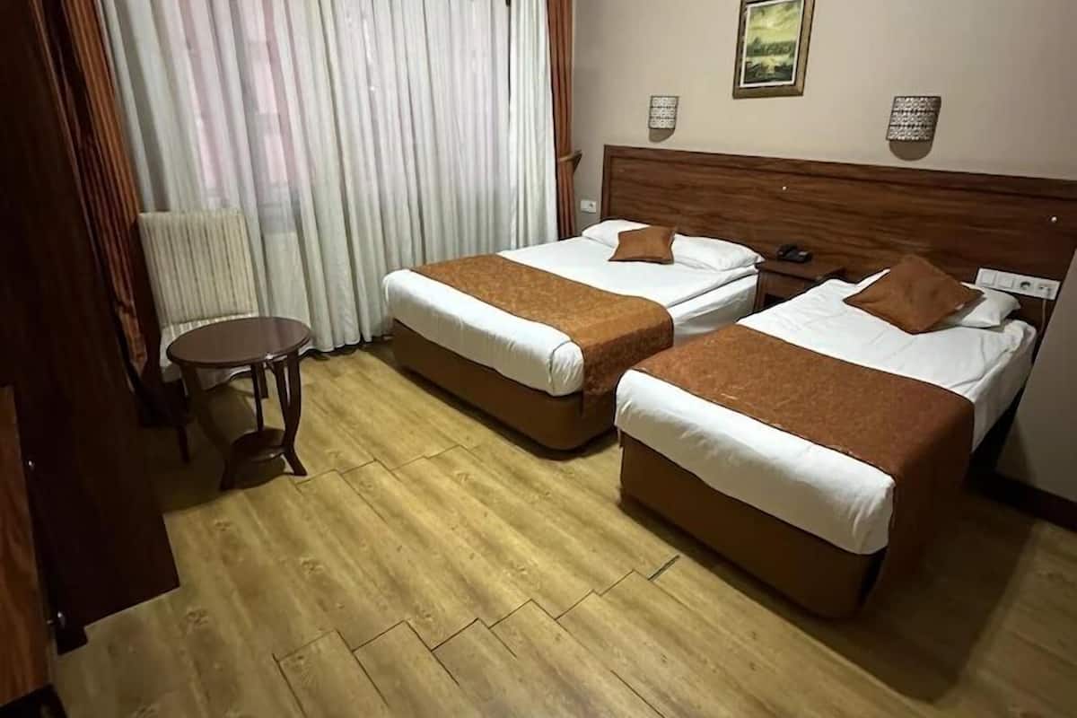 Premium bedding, minibar, desk, laptop workspace