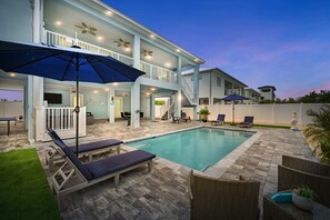 屋外プール、温水プール