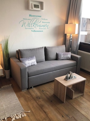 Apartment, 1 Bedroom, Smoking, Mountain View | Living area