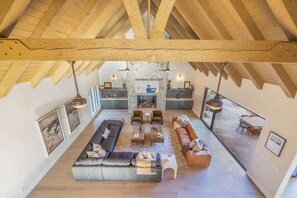 TV, fireplace, offices - HÓZHÓ Luxe | Lazy River | Indoor Pickleball (Scottsdale)