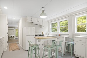 Fridge, microwave, oven, dishwasher - Sand Castle Cottage, Oceanside House in Emerald Isle, NC! (Emerald Isle)