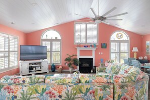 TV, printers - Sea Breeze, Almost Oceanfront House in Atlantic Beach, NC! (Atlantic Beach)