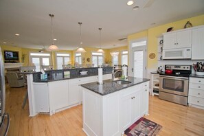 Fridge, microwave, oven, dishwasher - Sea Notes, Almost Oceanfront House in Emerald Isle, NC! (Emerald Isle)