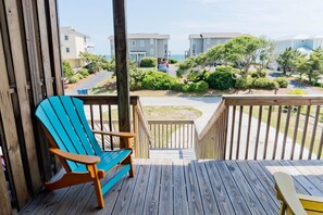 Terrace/patio - Seabatical West, Almost Oceanfront Duplex in Emerald Isle, NC! (Emerald Isle)