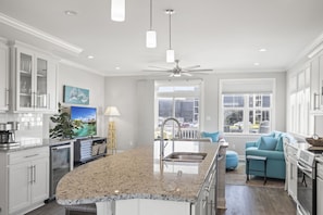 Fridge, microwave, oven, dishwasher - Seaside Villas 1, Almost Oceanfront Duplex in Atlantic Beach, NC! (Atlantic Beach)