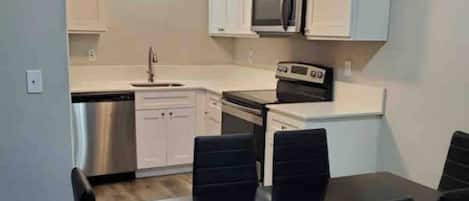 Microwave, stovetop, dishwasher