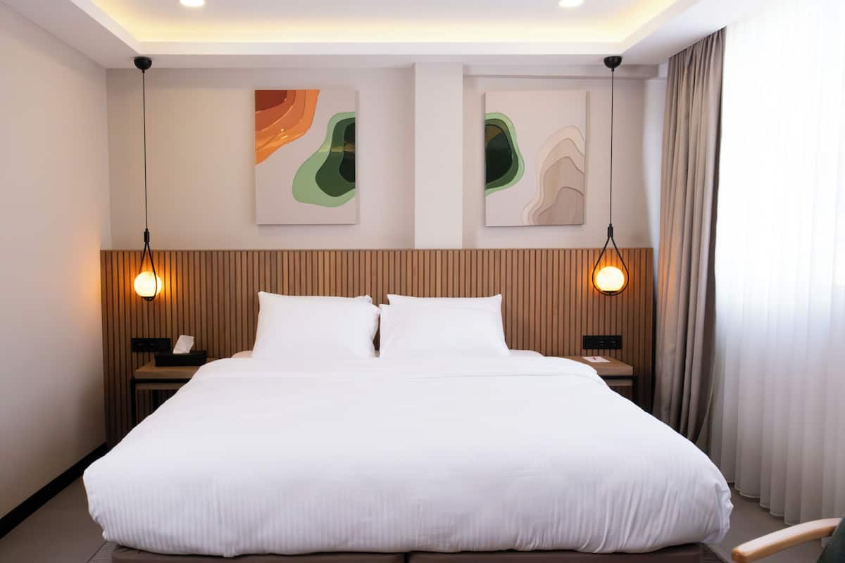 DOUBLE ROOM CITY VIEW | Individually decorated, individually furnished, desk, blackout curtains