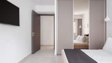 Departamento familiar | 1 habitación, sábanas de algodón egipcio y ropa de cama de alta calidad