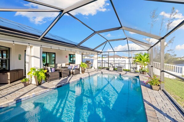 A heated pool