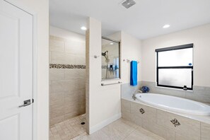 Hair dryer, towels