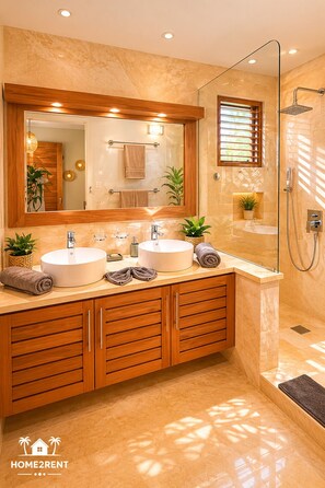 Shower, towels, soap, toilet paper - House with swimming pool 300m from Las Ballenas beach (Las Terrenas)
