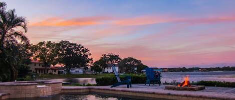 Piscina externa, piscina aquecida