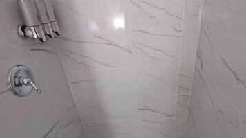 Towels, soap, shampoo, toilet paper