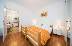 1 bedroom, iron/ironing board, travel crib, free WiFi