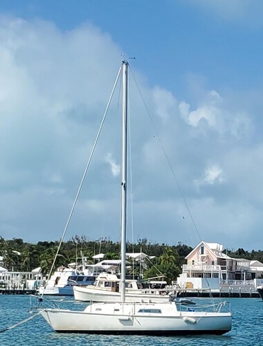 Enjoy a trip to the Exumas in the Bahamas on a 30' Pearson Sailboat