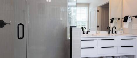 Shower, hair dryer