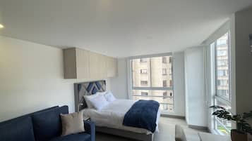 Apartamento | 1 quarto, roupas de cama premium, Wi-Fi de cortesia
