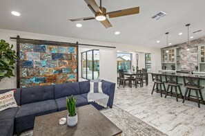 Smart TV, table football - The Copper Haven: Luxurious Heated Salt Pool & Spa w/ Game Room (Glendale)