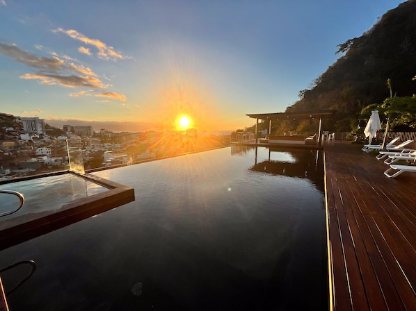 A heated pool