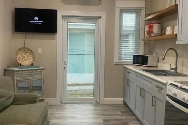 Front room and kitchen